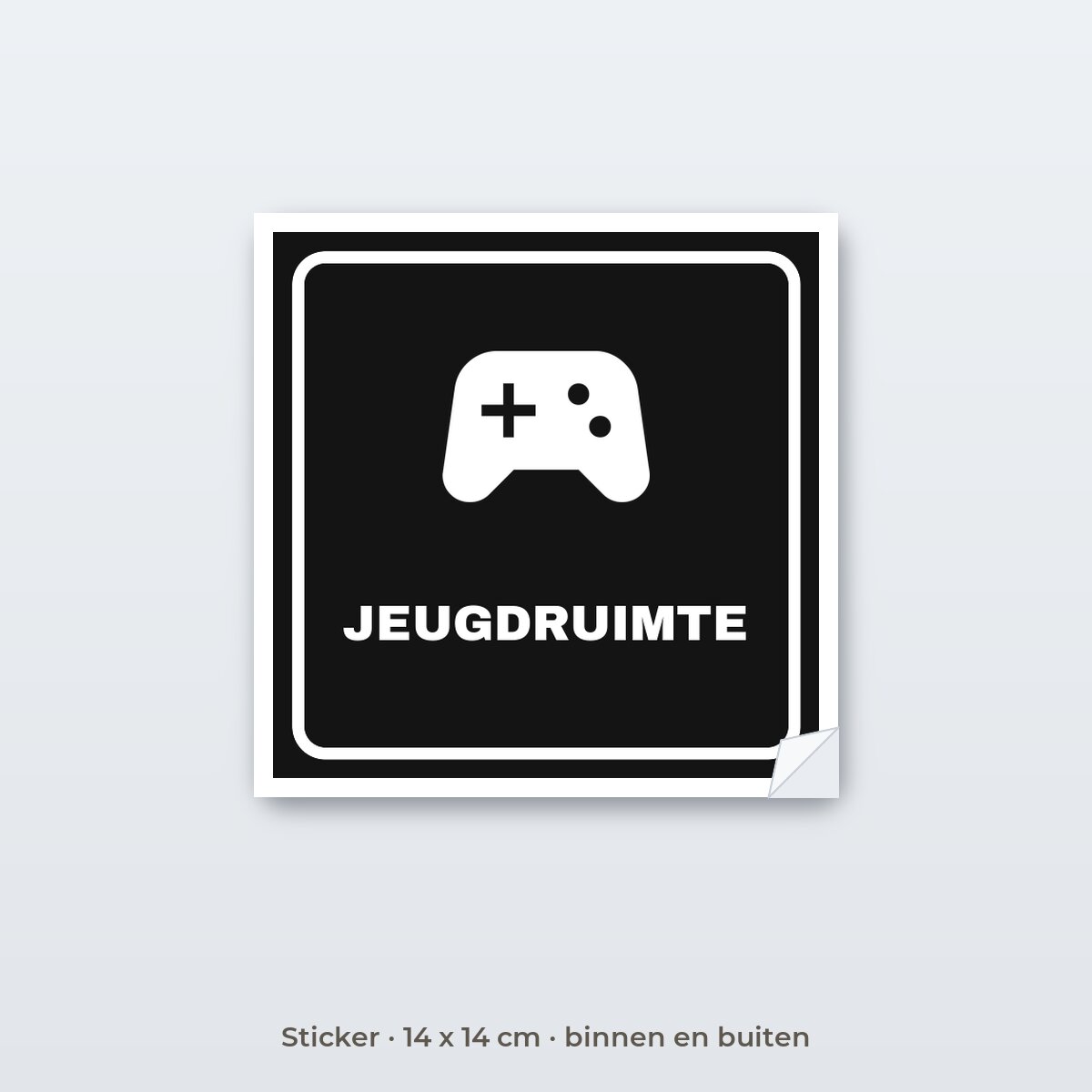 Deurbordje Jeugdruimte - Sticker 14 x 14 cm
