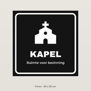 Deurbordje Kapel - Forex 30 x 30 cm