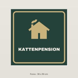 Bordje Kattenpension - Forex 30 x 30 cm