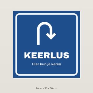 Bordje Keerlus - Forex 30 x 30 cm