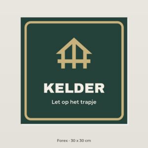 Deurbordje Kelder - Forex 30 x 30 cm