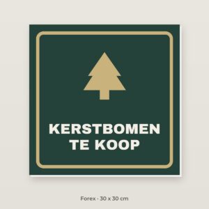 Bordje Kerstbomen te koop - Forex 30 x 30 cm