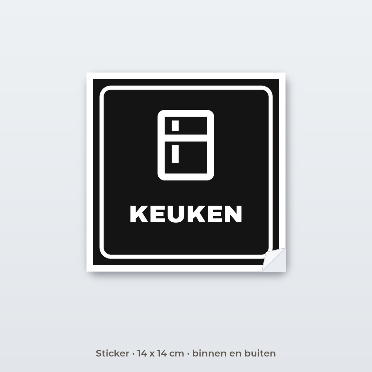Deurbordje Keuken - Sticker 14 x 14 cm