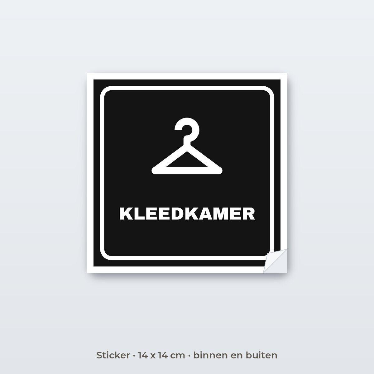 Deurbordje Kleedkamer - Sticker 14 x 14 cm