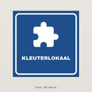 Deurbordje Kleuterlokaal - Forex 30 x 30 cm