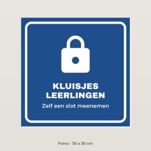 Bordje Kluisjes leerlingen - Forex 30 x 30 cm