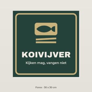 Bordje Koivijver - Forex 30 x 30 cm