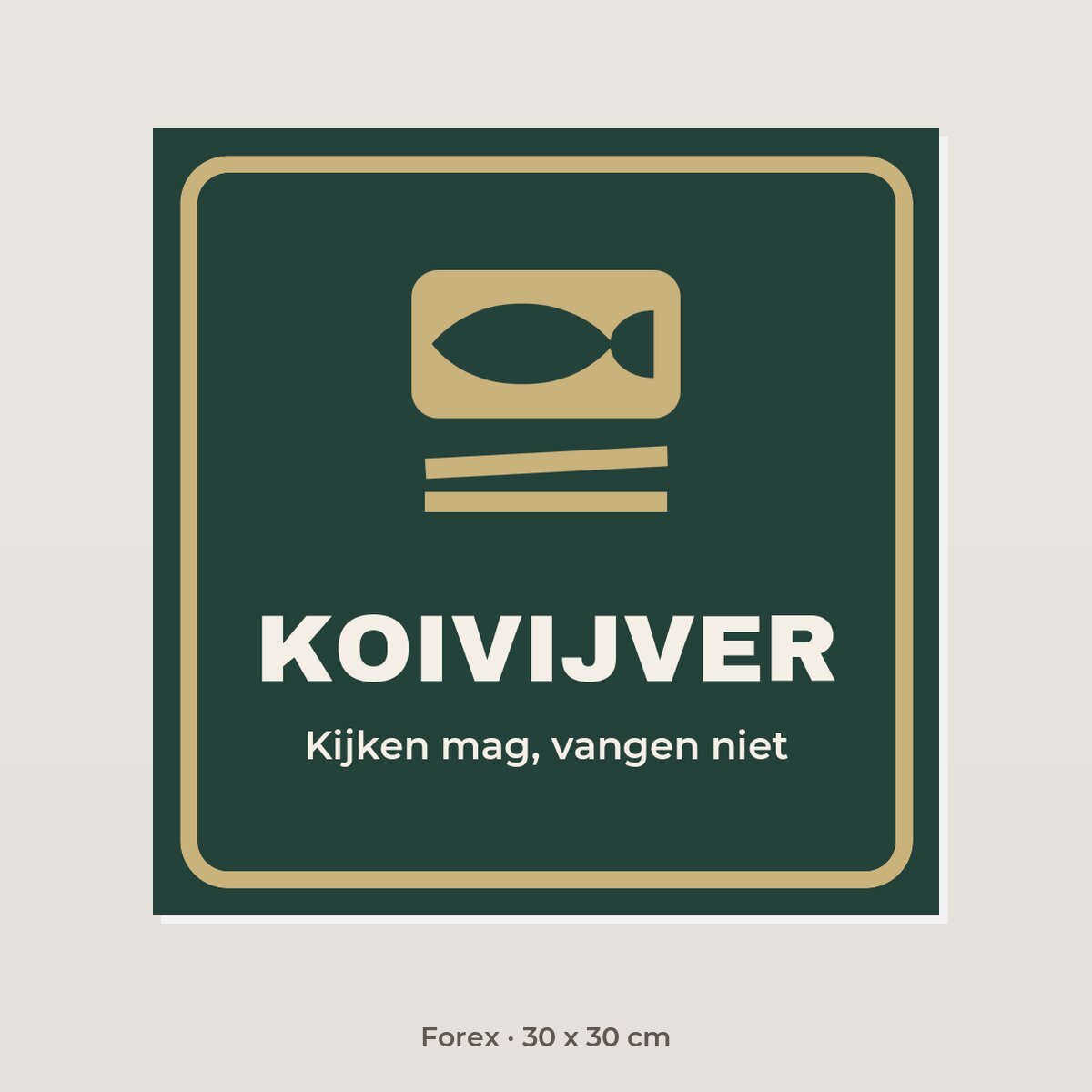 Bordje Koivijver - Forex 30 x 30 cm