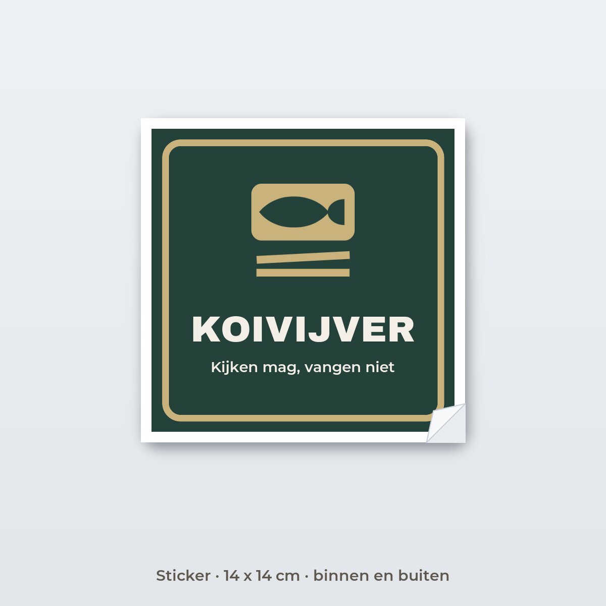 Bordje Koivijver - Sticker 14 x 14 cm