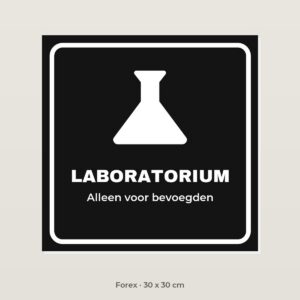 Deurbordje Laboratorium - Forex 30 x 30 cm