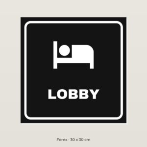 Deurbordje Lobby - Forex 30 x 30 cm