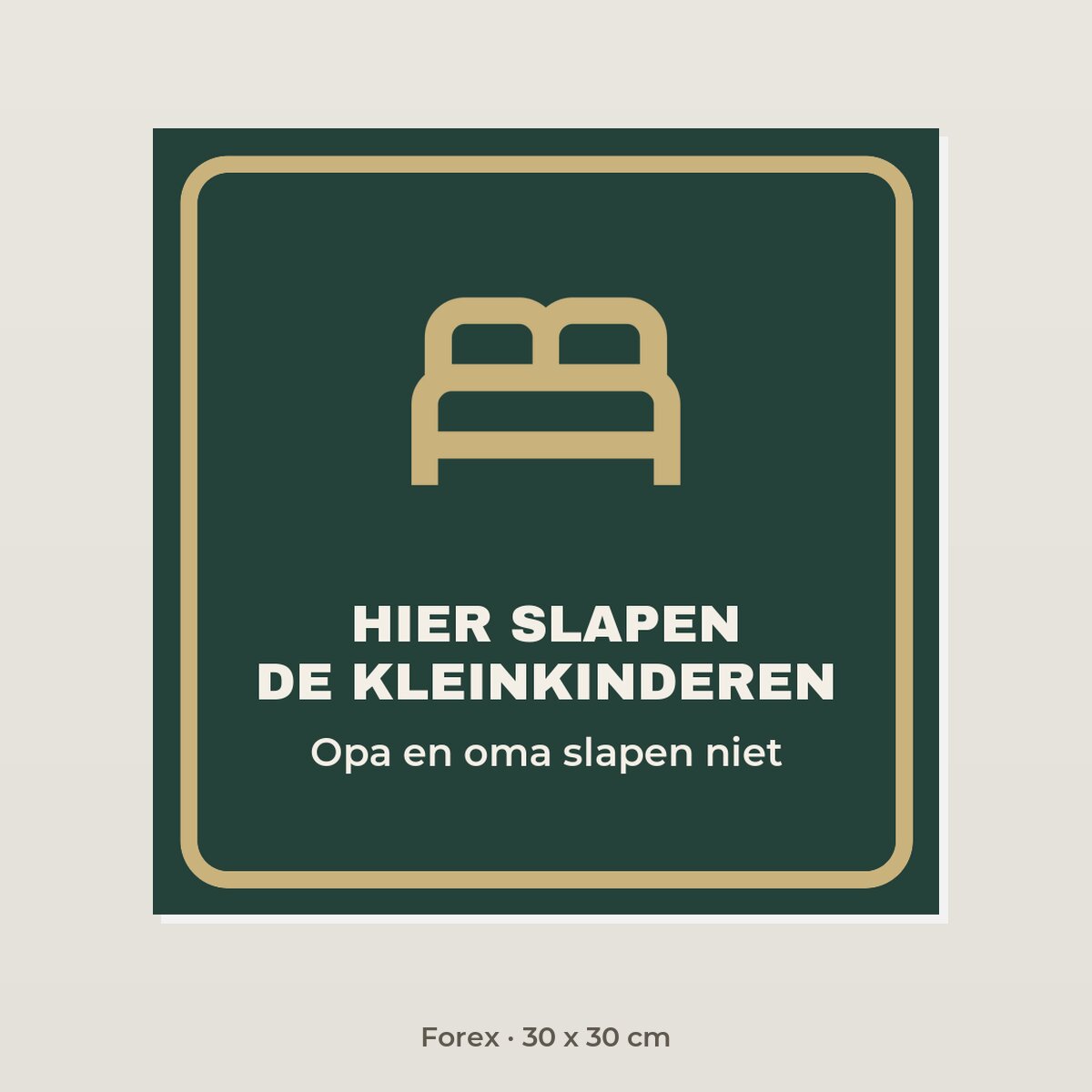 Bordje Logeerkamer kleinkinderen - Forex 30 x 30 cm