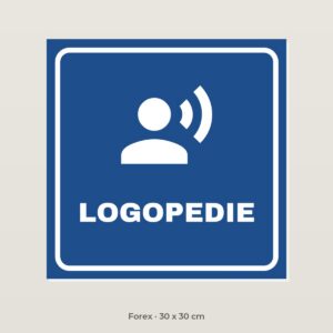 Bordje Logopedie - Forex 30 x 30 cm