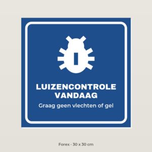 Bordje Luizencontrole vandaag - Forex 30 x 30 cm