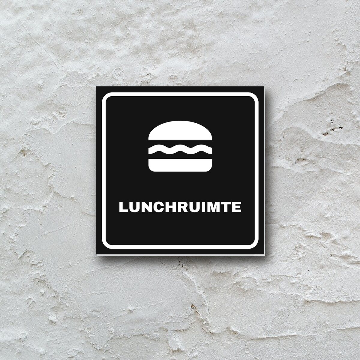 Deurbordje Lunchruimte aan de muur