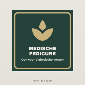 Bordje Medische pedicure - Forex 30 x 30 cm
