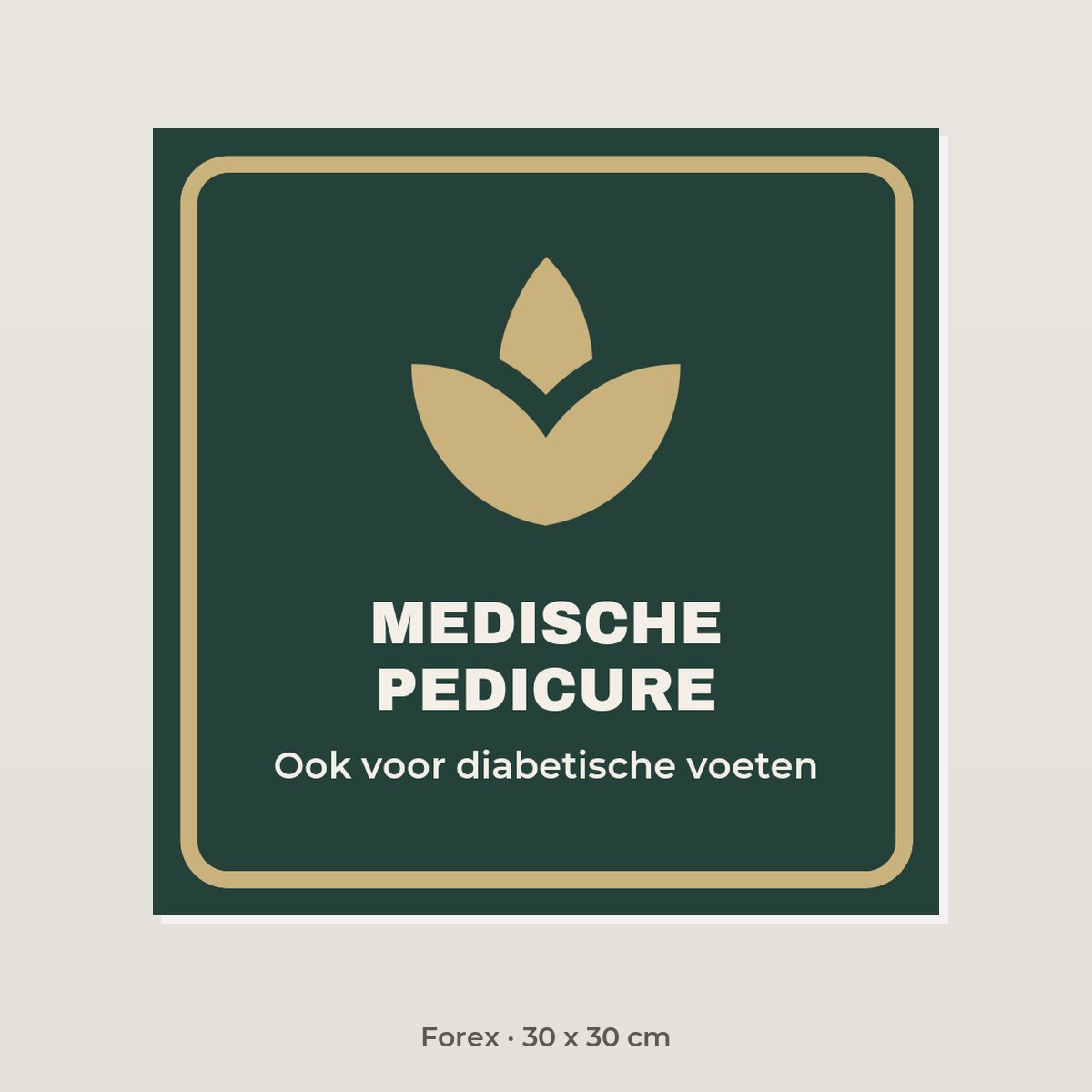 Bordje Medische pedicure - Forex 30 x 30 cm