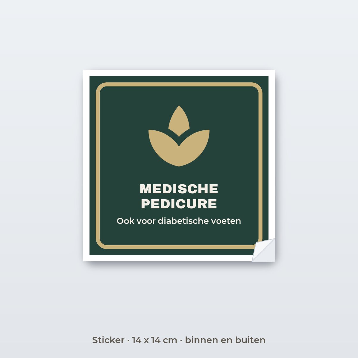 Bordje Medische pedicure - Sticker 14 x 14 cm