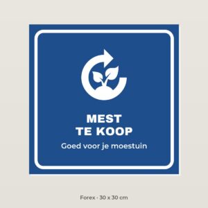 Bordje Mest te koop - Forex 30 x 30 cm