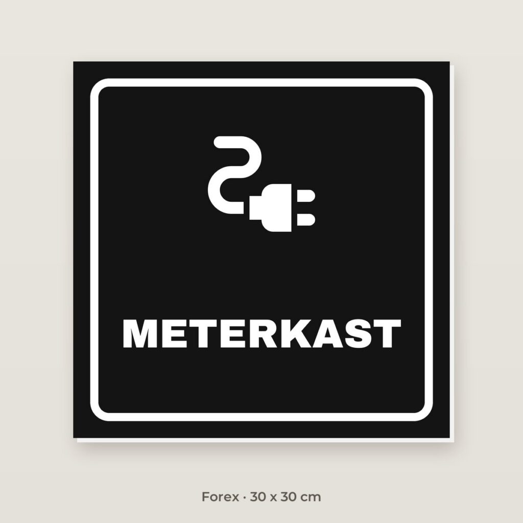 Deurbordje Meterkast - Forex 30 x 30 cm