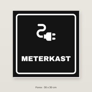 Deurbordje Meterkast - Forex 30 x 30 cm