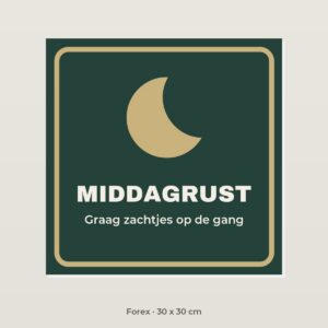 Bordje Middagrust - Forex 30 x 30 cm