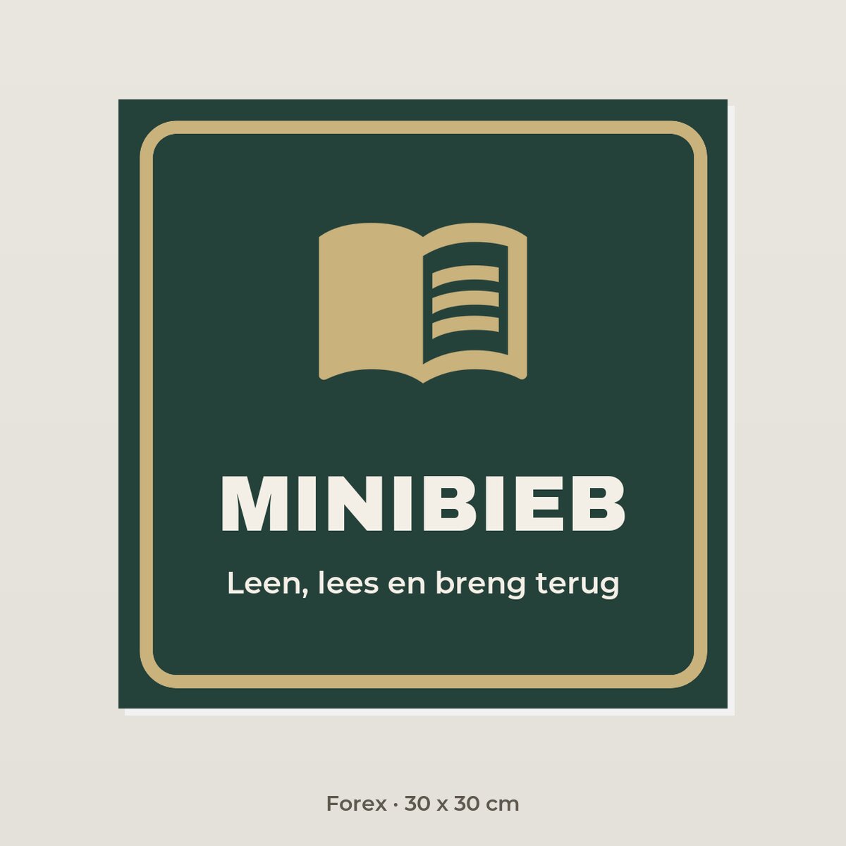 Bordje Minibieb - Forex 30 x 30 cm