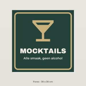 Bordje Mocktails - Forex 30 x 30 cm