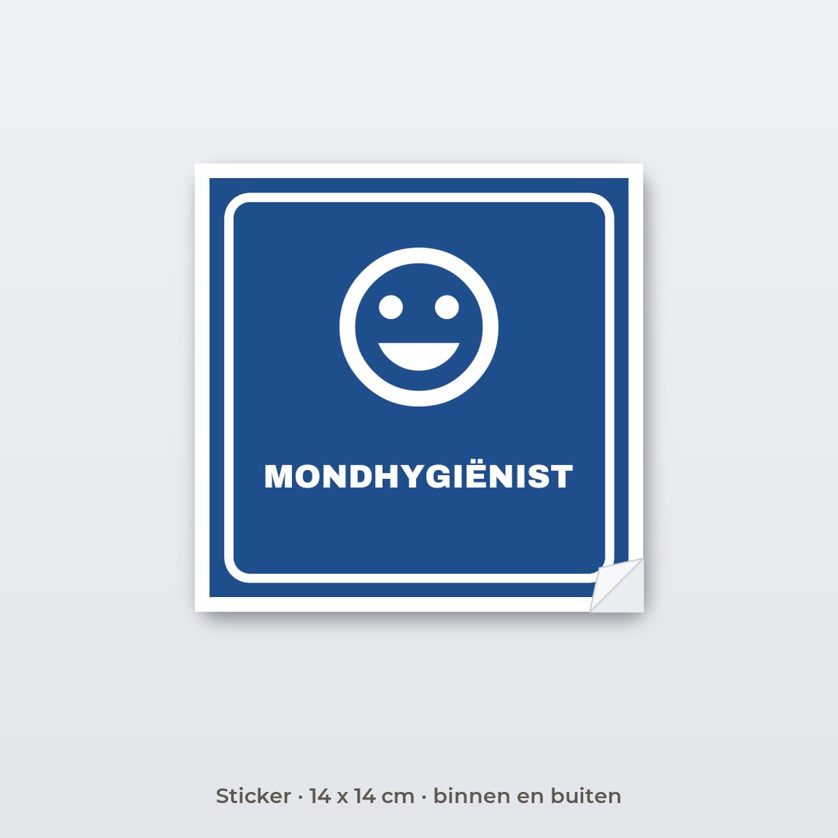 Deurbordje Mondhygiënist - Sticker 14 x 14 cm
