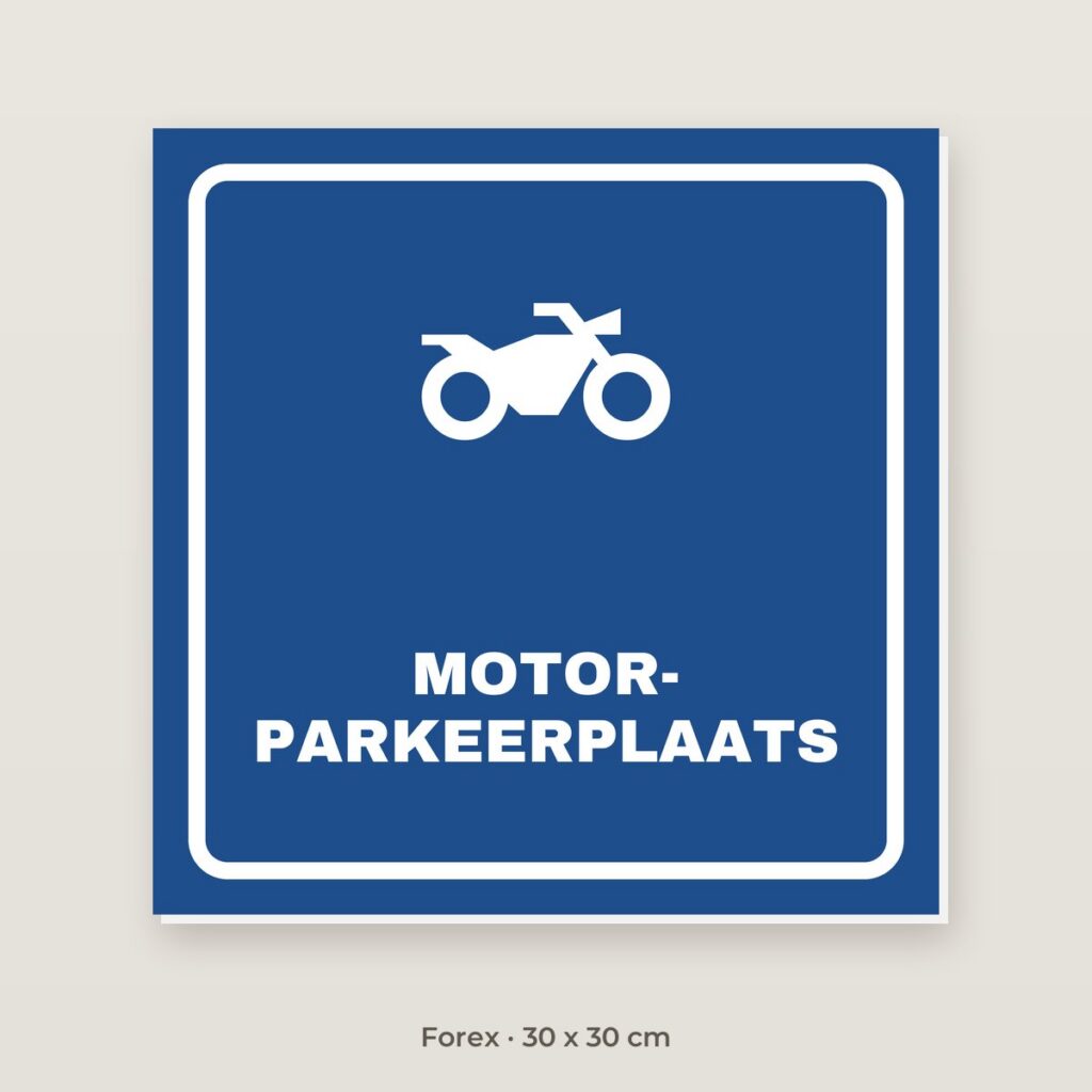 Bordje Motorparkeerplaats - Forex 30 x 30 cm