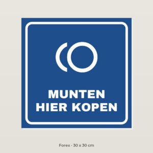 Bordje Munten hier kopen - Forex 30 x 30 cm