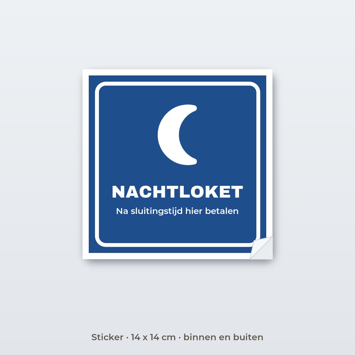 Bordje Nachtloket - Sticker 14 x 14 cm