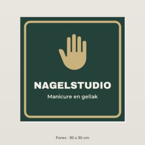 Bordje Nagelstudio - Forex 30 x 30 cm