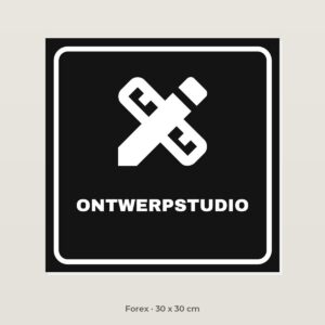 Deurbordje Ontwerpstudio - Forex 30 x 30 cm
