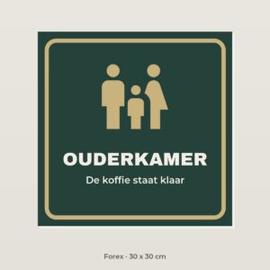 Deurbordje Ouderkamer - Forex 30 x 30 cm