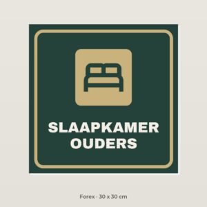 Deurbordje Ouderslaapkamer - Forex 30 x 30 cm