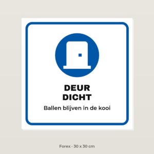 Bordje Padelbaan deur dicht - Forex 30 x 30 cm