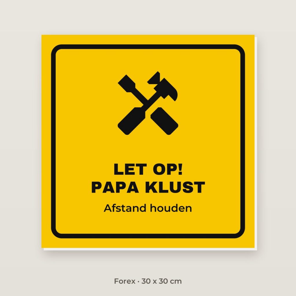 Bordje Papa klust - Forex 30 x 30 cm