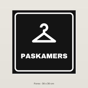 Deurbordje Paskamers - Forex 30 x 30 cm
