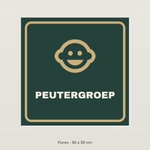 Deurbordje Peutergroep - Forex 30 x 30 cm