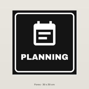 Deurbordje Planning - Forex 30 x 30 cm