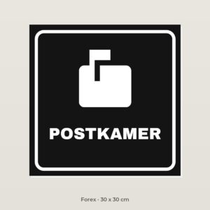 Deurbordje Postkamer - Forex 30 x 30 cm