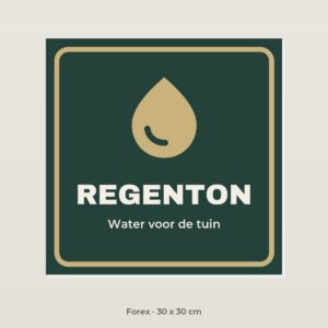 Bordje Regenton - Forex 30 x 30 cm