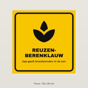 Bordje Reuzenberenklauw - Forex 30 x 30 cm