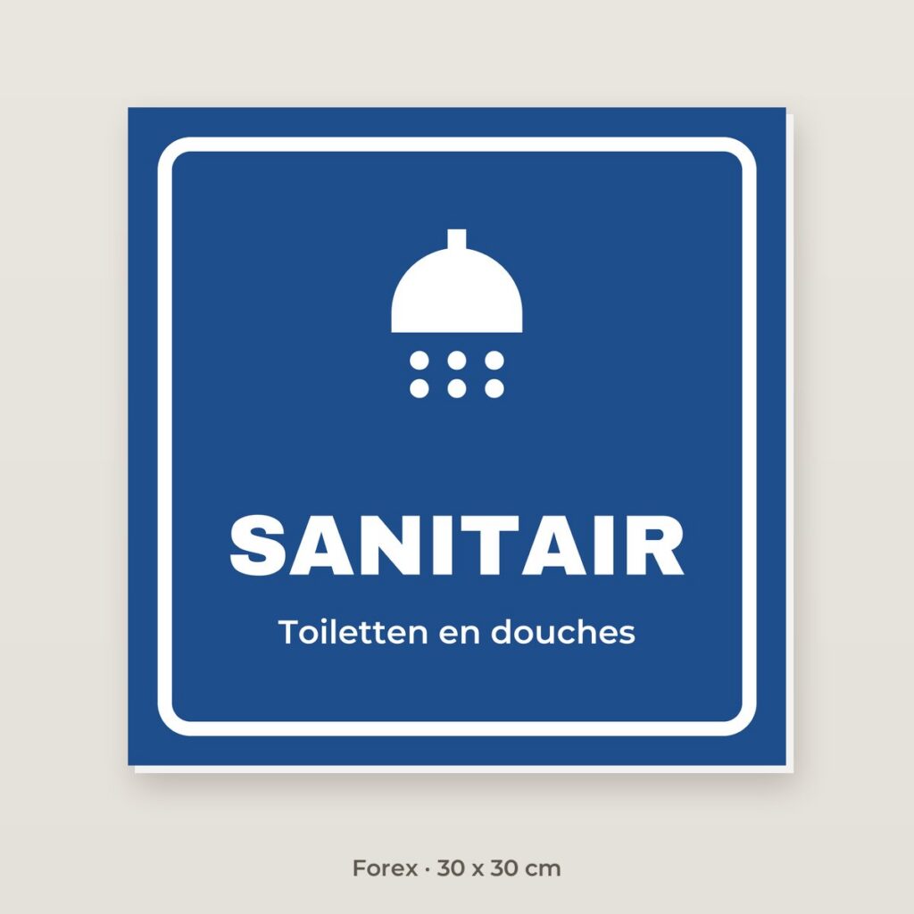 Bordje Sanitair - Forex 30 x 30 cm