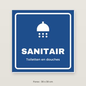 Bordje Sanitair - Forex 30 x 30 cm