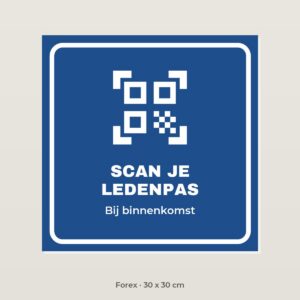 Bordje Scan je ledenpas - Forex 30 x 30 cm