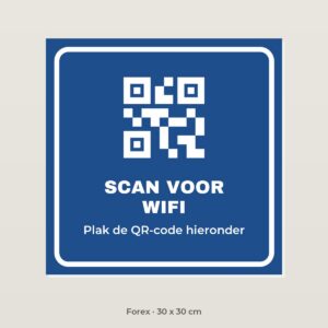 Bordje Scan voor wifi - Forex 30 x 30 cm