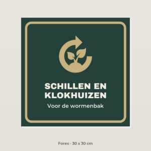 Bordje Schillen en klokhuizen - Forex 30 x 30 cm