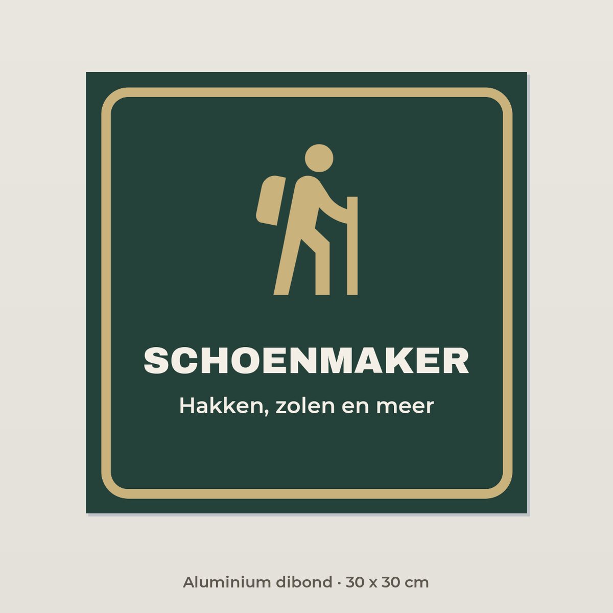 Bordje Schoenmaker - Aluminium dibond 30 x 30 cm